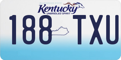 KY license plate 188TXU