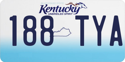 KY license plate 188TYA
