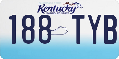 KY license plate 188TYB