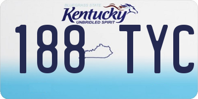 KY license plate 188TYC