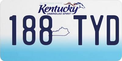 KY license plate 188TYD