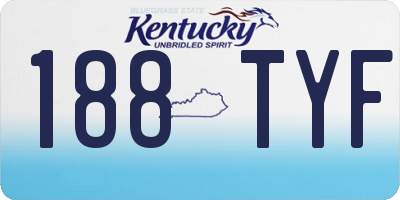 KY license plate 188TYF