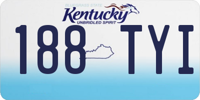 KY license plate 188TYI