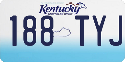 KY license plate 188TYJ