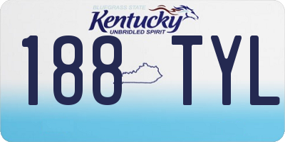 KY license plate 188TYL