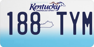 KY license plate 188TYM