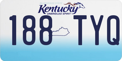 KY license plate 188TYQ