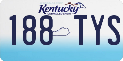 KY license plate 188TYS