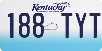 KY license plate 188TYT