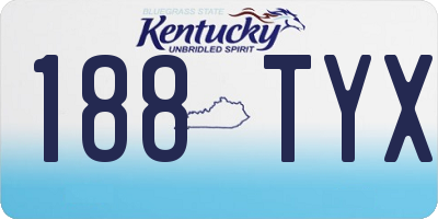 KY license plate 188TYX
