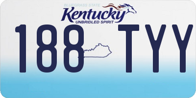KY license plate 188TYY