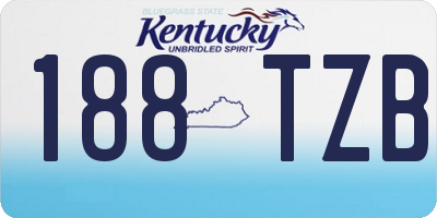 KY license plate 188TZB