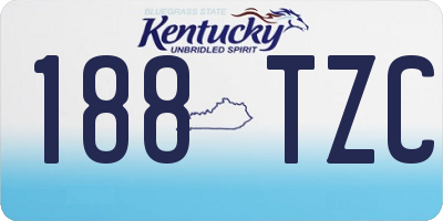 KY license plate 188TZC