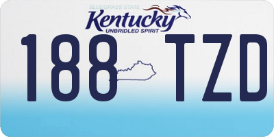 KY license plate 188TZD