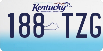 KY license plate 188TZG