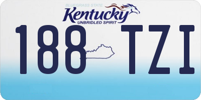 KY license plate 188TZI