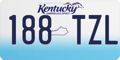KY license plate 188TZL