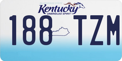 KY license plate 188TZM