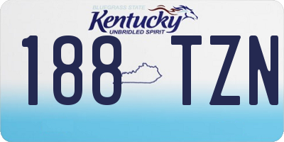 KY license plate 188TZN