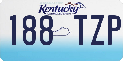 KY license plate 188TZP