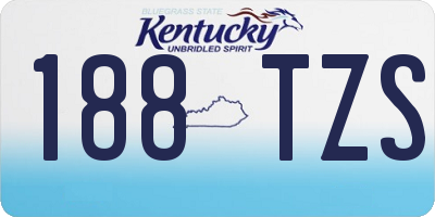 KY license plate 188TZS
