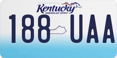 KY license plate 188UAA