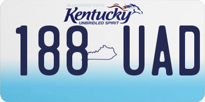 KY license plate 188UAD
