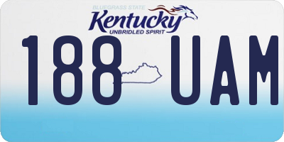 KY license plate 188UAM