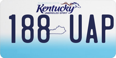 KY license plate 188UAP