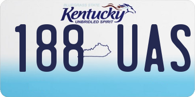 KY license plate 188UAS