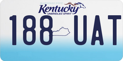 KY license plate 188UAT