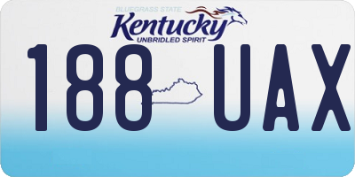 KY license plate 188UAX