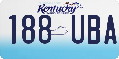 KY license plate 188UBA