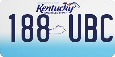 KY license plate 188UBC