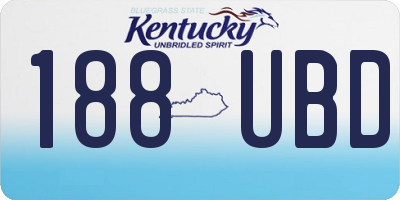 KY license plate 188UBD