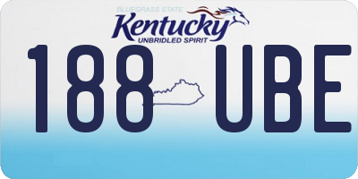 KY license plate 188UBE
