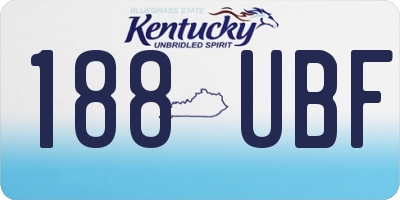 KY license plate 188UBF