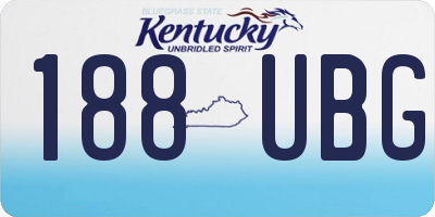 KY license plate 188UBG