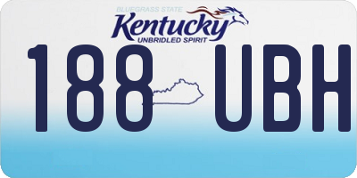 KY license plate 188UBH