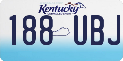 KY license plate 188UBJ