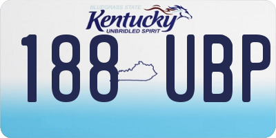 KY license plate 188UBP
