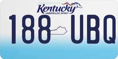 KY license plate 188UBQ