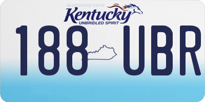 KY license plate 188UBR
