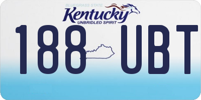 KY license plate 188UBT