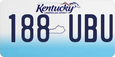 KY license plate 188UBU
