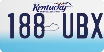 KY license plate 188UBX