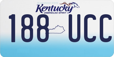 KY license plate 188UCC