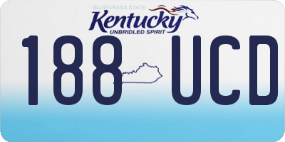 KY license plate 188UCD