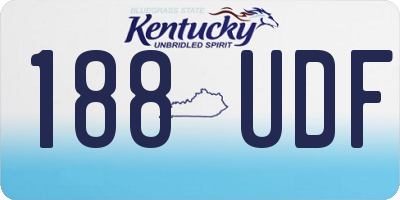 KY license plate 188UDF