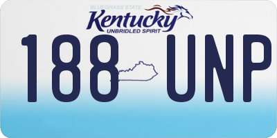 KY license plate 188UNP